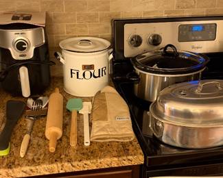 Variety of kitchen appliances