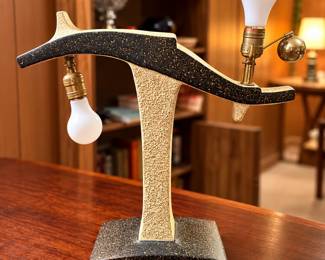 Two-Light Sculptural Table Lamp 