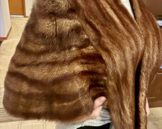 vintage brown fur stole from Donenfeld's in Dayton. 