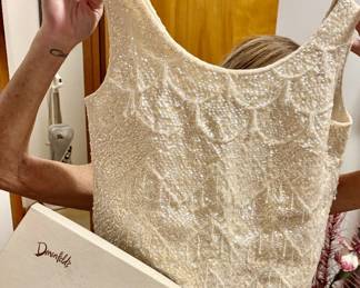 Vintage Sleeveless Evening Blouse from Donenfeld's (upscale Dayton Ohio Dept. Store)
