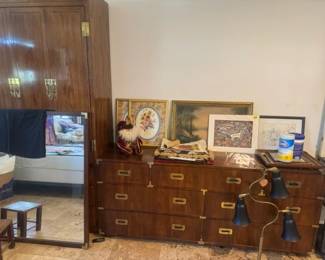 Herendon - SOLID wood and Brass - mens dresser and Wardrode 