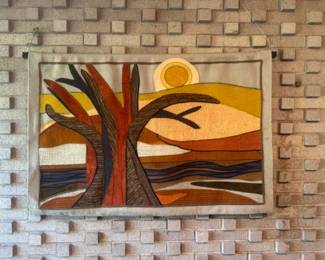 Hand- made Large Wall Yarn Tapestry