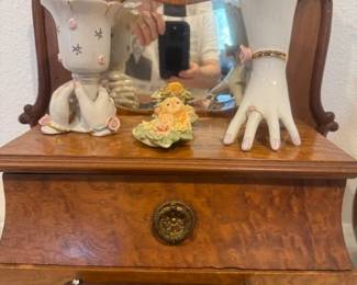 Antique Mirrored Jewelry Box