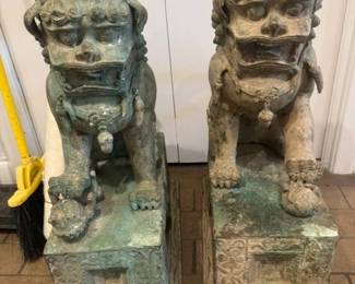 Chinese Garden lions - Foo Dogs $600 