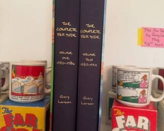Complete Far Side 2 Volumes and VINTAGE FAR SIDE merchandice