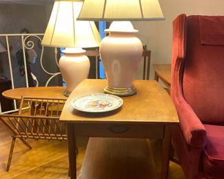 Mid Century Modern Walnut Endtables, Heritage Line