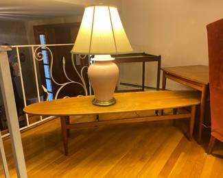 Mid Century Modern Walnut Surfboard Coffee Table, Heritage  Line