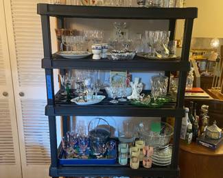 Vintage Glass Drinkware and Punch Bowls
