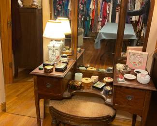 Antique Vanity and Stool