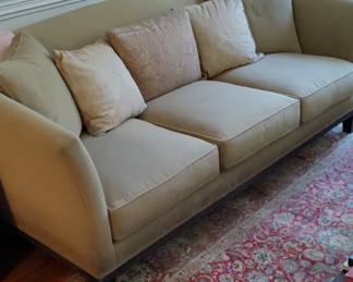 Large 3 seat beige sofa