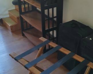 Luggage holder & wood book case
