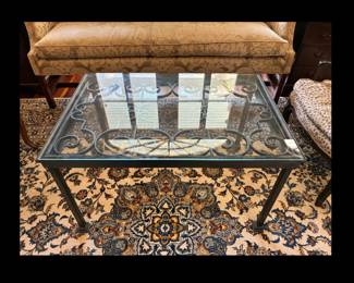 Solid steel welded coffee table by our very own “Mr. Land”, Baton Rouge metal smith 