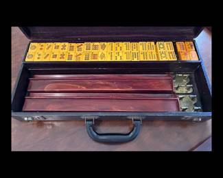 Antique Mah Jong set in fitted case - Think Christmas!!!!!