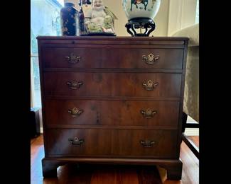 PAIR of vintage mahogany Bachelor’s Chests, the perfect size for living room or bedroom, 30 high, 29 wide, 16 deep