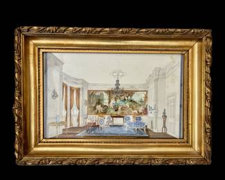 Introducing the original works of Delores Smith Humble, Louisiana, 1939-2026.  “Dee” lived in Baton Rouge many years, eventually relocating to Jackson, Louisiana.  The works in this collection are original watercolors executed while she was a student at the famous Ringling College of Art and Design in Sarasota, Florida, while she studied Interior Design.  All works depict room interiors of the greatest detail - simply stunning!