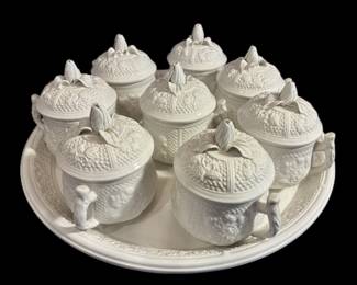 MOTTAHEDAH “Pot Du Crème” set, Vintage, highly sought after!