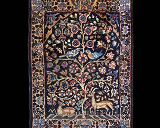 Persian Bakhtiari “Tree of Life” Rug, 24” x 18”.  Suitable for framing!