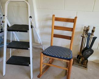 Stepladder, old rocker