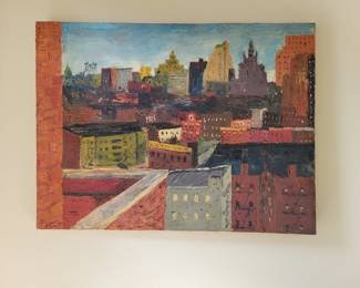 Cityscape, unframed
