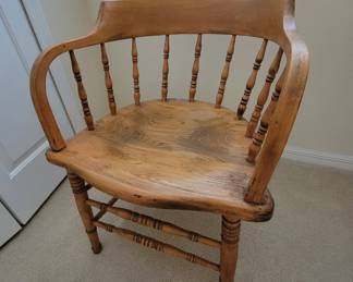 Old captain's/courtroom chair