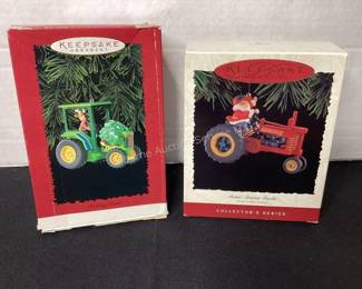 Hallmark tractor ornaments