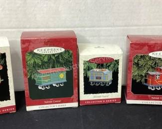 Hallmark train ornaments
