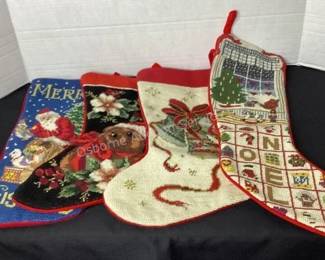 Embroidered Christmas stockings