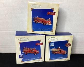 Hallmark Firetruck ornaments