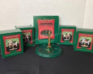Hallmark Carousel Horse ornament set