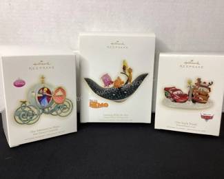 Hallmark; Disney, NEMO, Cars ornaments