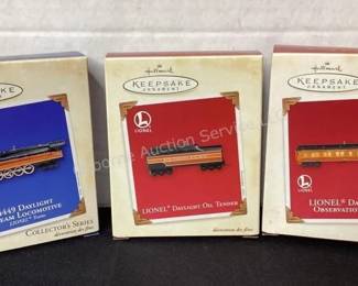 Hallmark Lionel train ornaments
