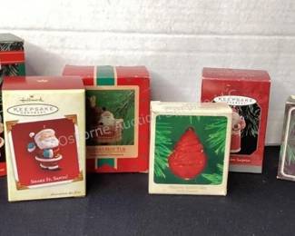 Vintage Hallmark Santa ornaments