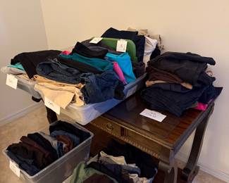 Mahogany Empire Desk & Women’s Pants sizes 10, 12, 14, 16, 18, 20, 22, 24, & 26