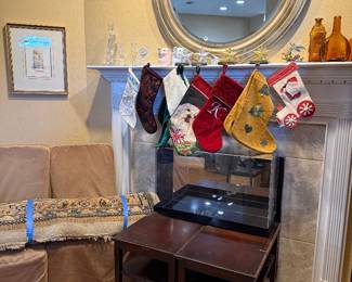 Wooden End Tables, Stockings, Shih Tzu, Barbie Mirrored Display Case