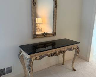 French style console and mirror