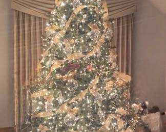 10-12 foot Tree, comes with all decorations (currently disassembled and packaged neatly away)