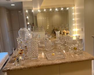 Waterford crystal, Atlantis, Tiffany and Co, etc