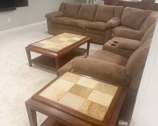Art van sectional with coffee table and end table