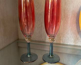 Set of 8 champagne flutes