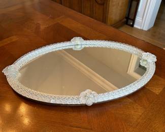 Murano glass mirrored tray