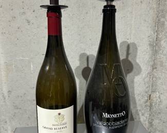 Xlarge Wine bottles as Candle sticks