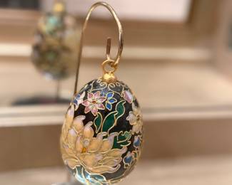 Cloissone egg on stand