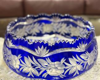 Beautiful Bohemian short bowl