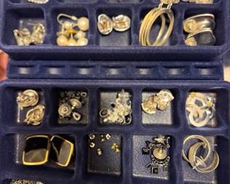assorted costume earrings