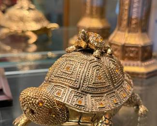 SOlid Brass GIlded turtle
