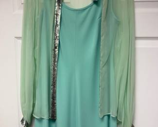 Vintage dress with sheer cover