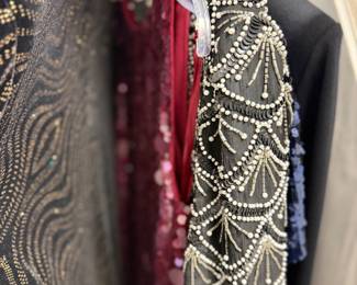 assorted beaded formal dresses