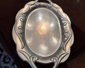 small pewter dish