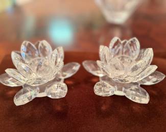 Swarovski crystal candle holders