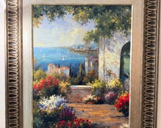 Silver gilded frame with lovely picture